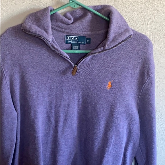 Ralph Lauren Polo Purple Quarter Zip Fleece - Picture 2 of 3